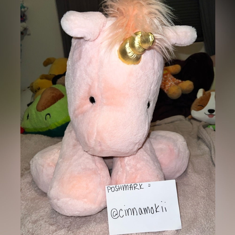 extra large pink unicorn plush